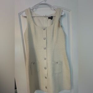 Elegant Cream Button-Down Dress